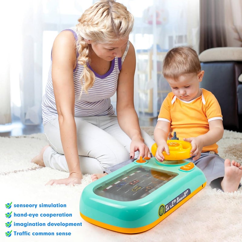 ST ZONE Musical Steering Wheel Toys for Boys 4-6: Toddler Simulated Driving Racing Car Game with Sound Ages 3+ Year Old, Interactive Educational Learning Race Truck for Kids Girls Birthday Gifts - Image 5